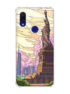 Чохол з потовщеними кутами на Xiaomi Redmi 7 :: Статуя Свободи /принт 331/