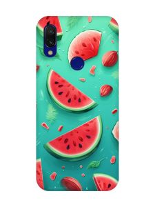 Чохол з чорними боками на Xiaomi Redmi 7 :: Скибки кавуна /принт 340/