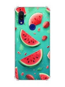 Чохол з потовщеними кутами на Xiaomi Redmi 7 :: Скибки кавуна /принт 340/