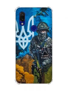 Чохол з потовщеними кутами на Xiaomi Redmi 7 :: Військовий /патріотичний /принт 349/