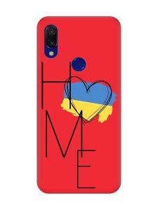 Матовий червоний чохол на Xiaomi Redmi 7 :: Дім Україна /принт 353/