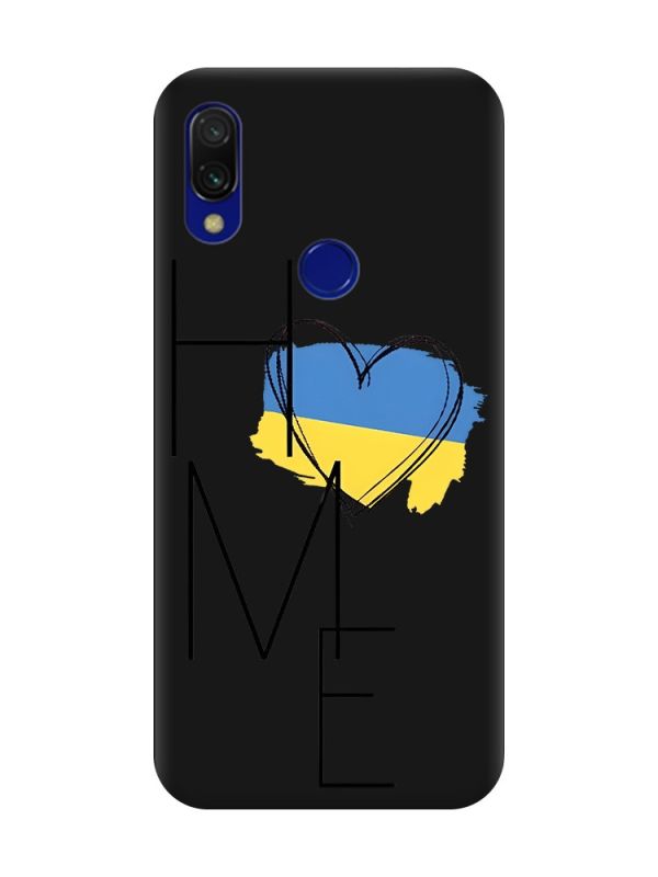 Матовий чорний чохол на Xiaomi Redmi 7 :: Дім Україна /принт 353/