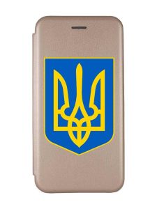 Чохол-книжка з малюнком на Xiaomi Redmi 7 :: Золотий :: Тризуб Україна /принт 256/