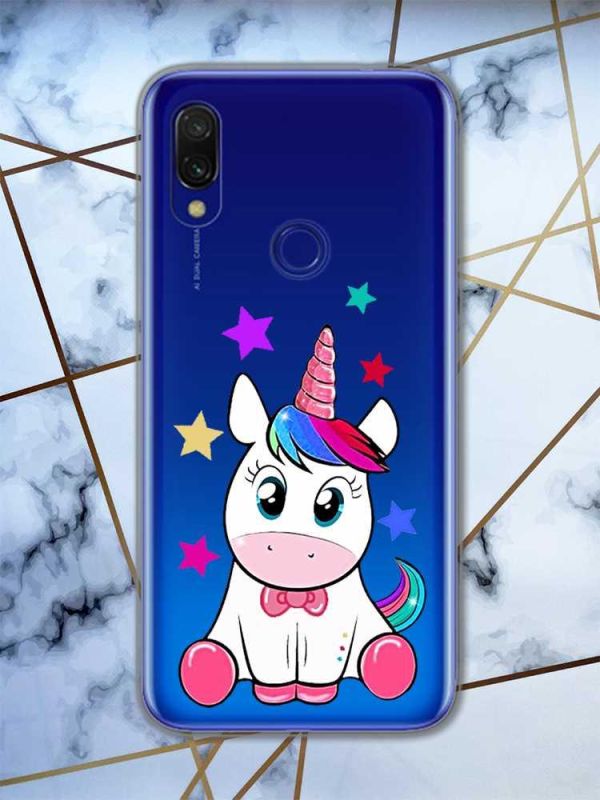 Прозорий чохол на Xiaomi Redmi 7 :: Єдиноріг /принт 102/