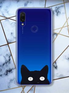 Прозорий чохол на Xiaomi Redmi 7 :: Котик /принт 119/
