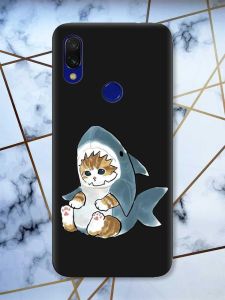 Матовий чохол з чорними боками на Xiaomi Redmi 7 :: Кошеня /принт 120/