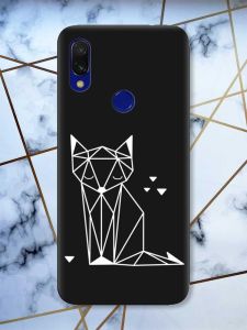 Матовий чохол з чорними боками на Xiaomi Redmi 7 :: Лисиця /принт 127/