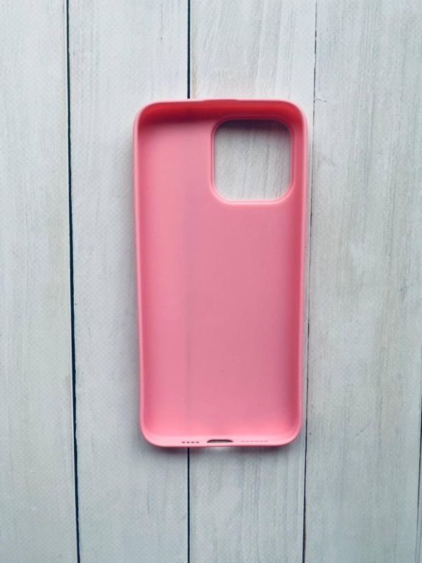 Матовий силіконовий чохол на iPhone 15 Pro Max Розовый