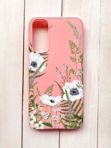 Матовий чохол на Samsung A34 5G Рожевий :: Квіти польові (принт 363)