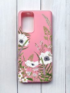 Матовий чохол на Xiaomi Redmi Note 10 Pro/10 Pro Max Рожевий :: Квіти польові (принт 363)