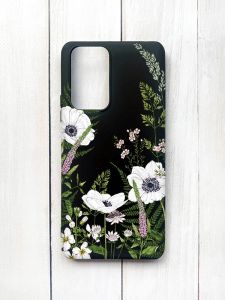 Матовий чохол на Xiaomi Redmi Note 10 Pro/10 Pro Max Чорний :: Квіти польові (принт 363)