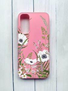 Матовий чохол на Samsung Galaxy A05s (A057) Рожевий :: Квіти польові (принт 363)