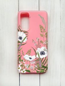 Матовий чохол на Samsung Galaxy M54 Рожевий :: Квіти польові (принт 363)