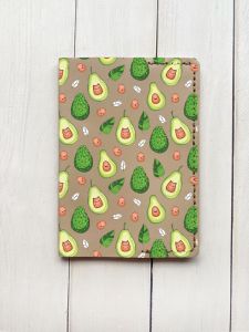 Шкіряна обкладинка на паспорт книжку :: Бежева (принт 301)