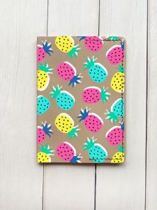 Шкіряна обкладинка на паспорт книжку :: Бежева (принт 346)