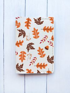 Шкіряна обкладинка на паспорт книжку :: Біла (принт 107)