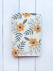 Шкіряна обкладинка на паспорт книжку :: Біла (принт 268)