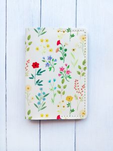 Шкіряна обкладинка на паспорт книжку :: Біла (принт 269)