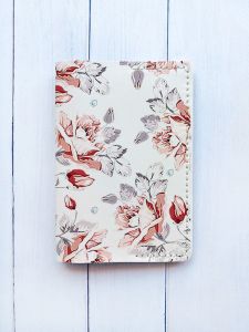 Шкіряна обкладинка на паспорт книжку :: Біла (принт 273)