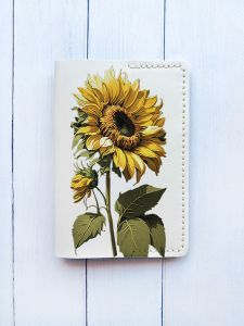 Шкіряна обкладинка на паспорт книжку :: Біла (принт 274)