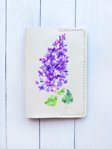 Шкіряна обкладинка на паспорт книжку :: Біла (принт 280)