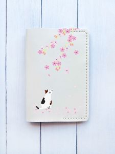 Шкіряна обкладинка на паспорт книжку :: Біла (принт 283)