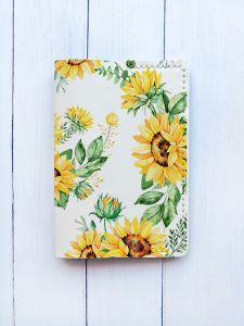 Шкіряна обкладинка на паспорт книжку :: Біла (принт 288)