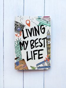 Шкіряна обкладинка на паспорт книжку :: Біла (принт 313)