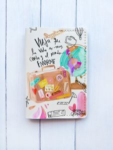 Шкіряна обкладинка на паспорт книжку :: Біла (принт 329)