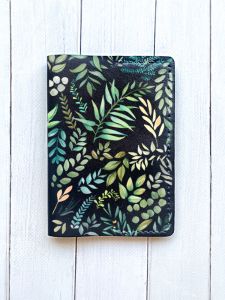 Шкіряна обкладинка на паспорт книжку :: Чорна (принт 377)