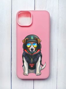Матовий чохол на iPhone 15 Plus Рожевий :: Пес Патрон (принт 4)