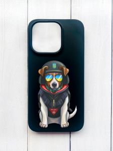 Матовий чохол на iPhone 15 Plus Чорний :: Пес Патрон (принт 4)