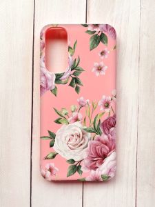 Матовий чохол на Samsung A34 5G Рожевий :: Рожеві квіти (принт 287)