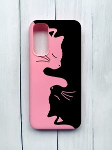 Матовий чохол на Samsung Galaxy A05s (A057) Рожевий :: Котики (принт 118)