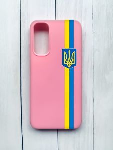 Матовий чохол на Samsung Galaxy A05s (A057) Рожевий :: Стрічка Україна (патріотичний принт 253)