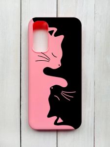 Матовий чохол на Samsung Galaxy A14 5G Рожевий :: Котики (принт 118)