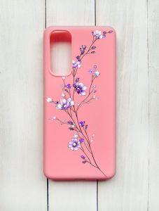 Матовий чохол на Samsung Galaxy M54 Рожевий :: Гілочка квітів (принт 278)