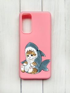 Матовий чохол на Samsung Galaxy M54 Рожевий :: Кошеня (принт 120)