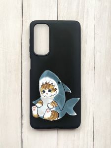 Матовий чохол на Samsung Galaxy M54 Чорний :: Кошеня (принт 120)