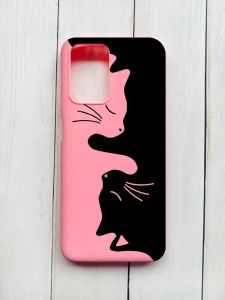 Матовий чохол на Xiaomi Redmi 10 Рожевий :: Котики (принт 118)