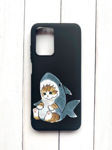 Матовий чохол на Xiaomi Redmi 10 Чорний :: Кошеня (принт 120)