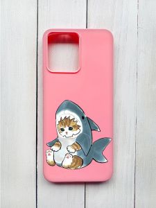 Матовий чохол на Xiaomi Redmi 12 Рожевий :: Кошеня (принт 120)