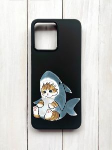 Матовий чохол на Xiaomi Redmi 12 Чорний :: Кошеня (принт 120)