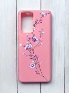 Матовий чохол на Xiaomi Redmi Note 10 Pro/10 Pro Max Рожевий :: Гілочка квітів (принт 278)