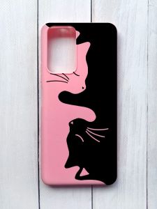 Матовий чохол на Xiaomi Redmi Note 10 Pro/10 Pro Max Рожевий :: Котики (принт 118)