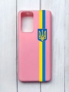 Матовий чохол на Xiaomi Redmi Note 10 Pro/10 Pro Max Рожевий :: Стрічка Україна (патріотичний принт 253)