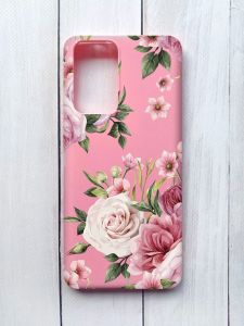 Матовий чохол на Xiaomi Redmi Note 10 Pro/10 Pro Max Рожевий :: Рожеві квіти (принт 287)