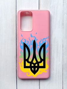 Матовий чохол на Xiaomi Redmi Note 10 Pro/10 Pro Max Рожевий :: Тризуб Полум'я (принт 257)