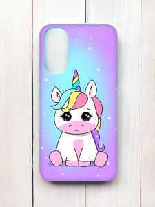 Матовий чохол на Samsung A34 5G Бірюзовий :: Єдиноріг (принт 103)