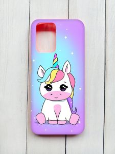 Матовий чохол на Xiaomi Redmi 10 Рожевий :: Єдиноріг (принт 103)